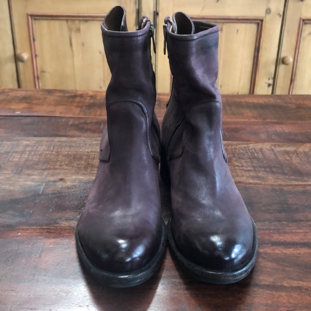 NIB Gorgeous A.S. 98 eggplant leather boots size 40 (US 9)